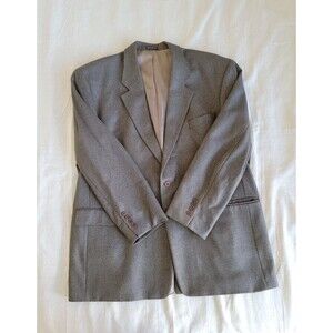 Lacrosse Mens 48 Blazer Brown 100% Wool Fall Single Breast Two Button Notch VTG‎